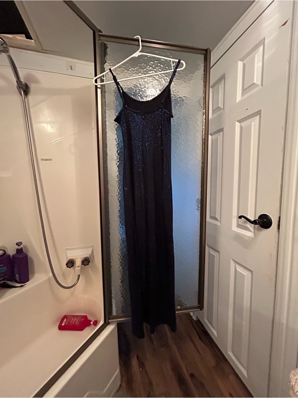 Sparkle Maxi Slip Dress - Navy